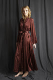 silk dressing gown luxury nightwear Alice & Astrid made in England
