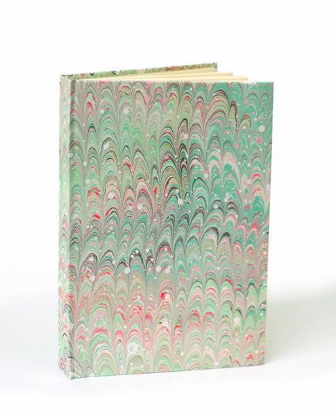 Marble note book A5 lined green non pareil