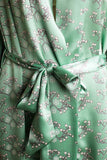 silk satin snowberry dressing gown detail