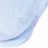 Oxford blue cotton stripe women's nightshirt, detail, by Alice & Astrid