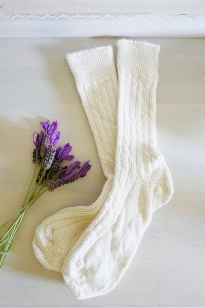 Alpaca bed socks made in England